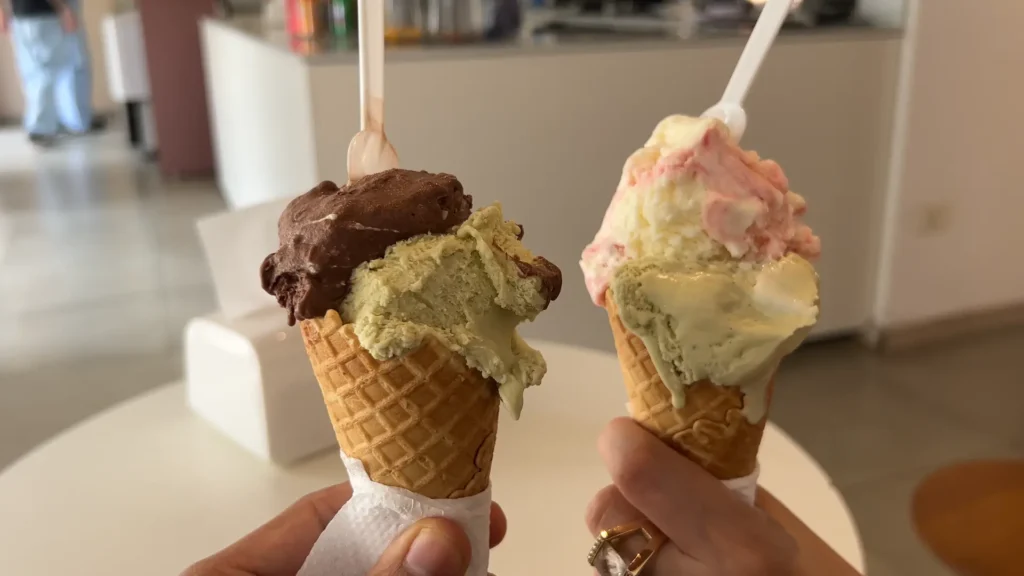 Sorvete artesanal da Carmela Gelateria em Curitiba