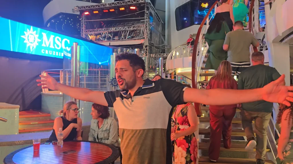 festa navio cruzeiro noite