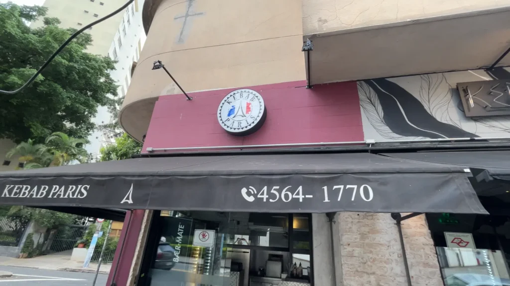 Fachada do Kebab Paris em Perdizes