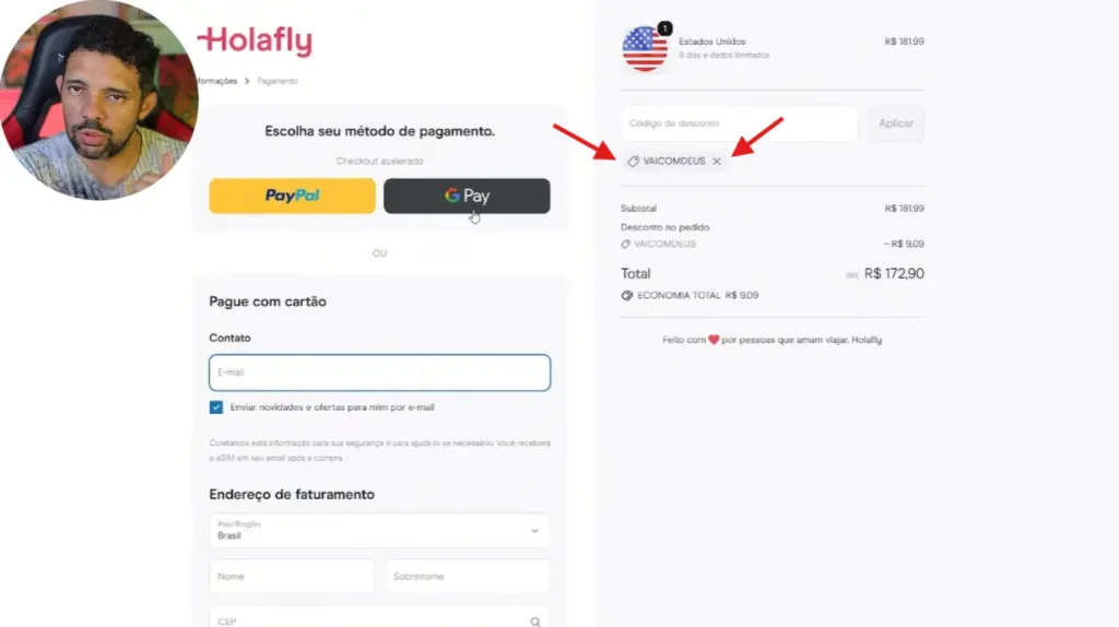 Cupom VAICOMDEUS da Holafly