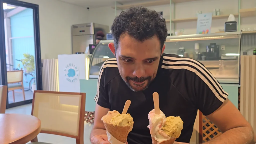 Gelato artesanal no Nicolini Gelato em Florianópolis